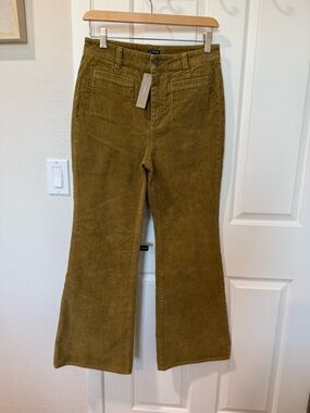 J. Crew Olive Corduroy Vintage Flare Pants